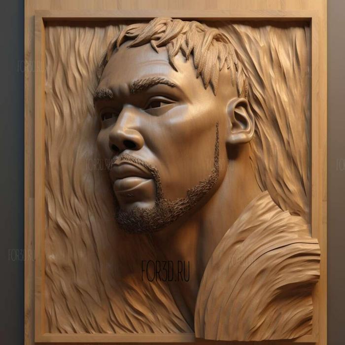 Kevin Durant 1 stl model for CNC